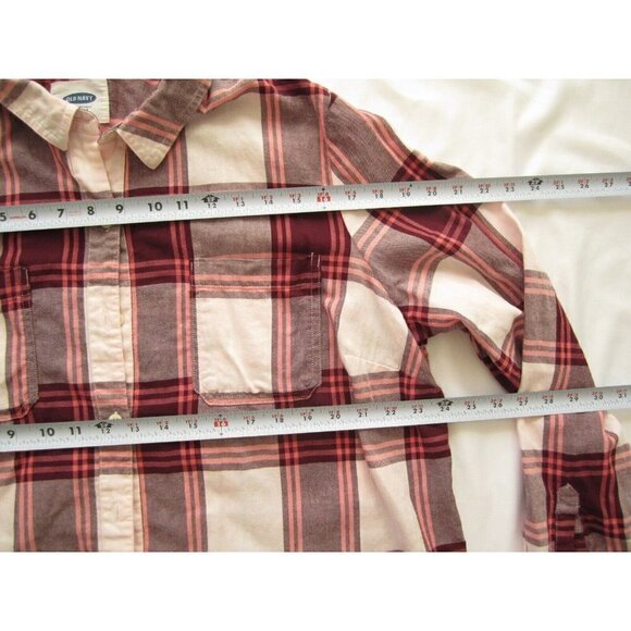 Women Old Navy Flannel Plaid Front Button Long Sleeve Shirt Size XXL (WB120) - Picture 4 of 9
